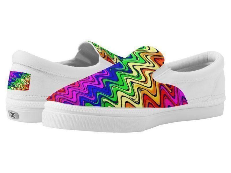 ZipZ Slip-On Sneakers-WAVY #2 ZipZ Slip-On Sneakers-Multicolor Bright-from COLORADDICTED.COM-
