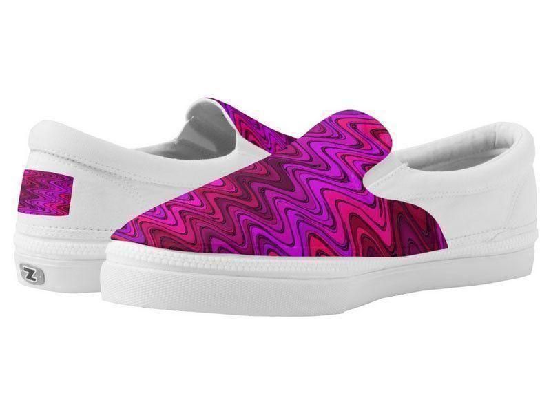 ZipZ Slip-On Sneakers-WAVY #2 ZipZ Slip-On Sneakers-Purples &amp; Fuchsias &amp; Violets &amp; Magentas-from COLORADDICTED.COM-