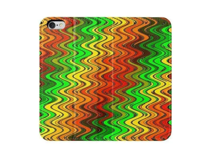 iPhone Wallets-WAVY #2 iPhone Wallets-Reds & Oranges & Yellows & Greens-from COLORADDICTED.COM-