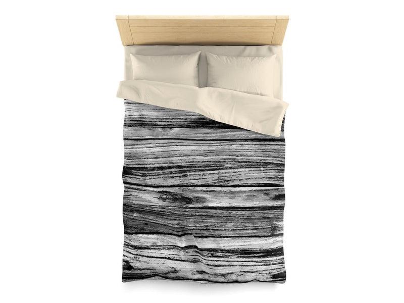 Duvet Covers-WOOD TEXTURES #1 Microfiber Duvet Covers-Grays-from COLORADDICTED.COM-31054886889371163658-