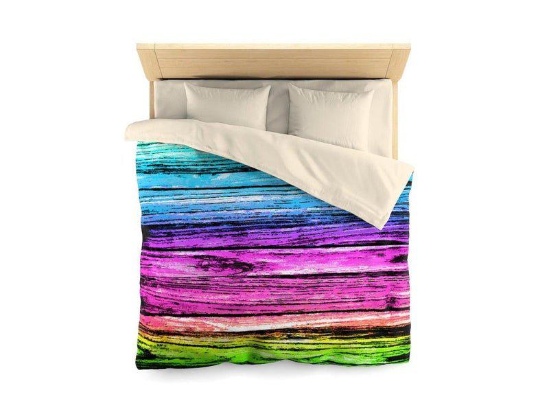 Duvet Covers-WOOD TEXTURES #1 Microfiber Duvet Covers-Multicolor Light-from COLORADDICTED.COM-18001367346416084234-