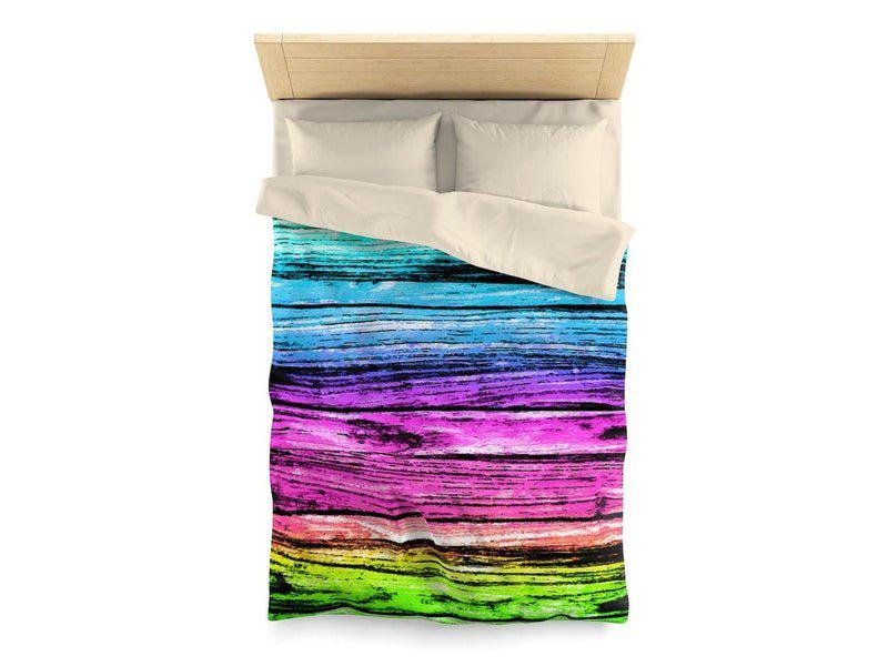 Duvet Covers-WOOD TEXTURES #1 Microfiber Duvet Covers-Multicolor Light-from COLORADDICTED.COM-18329863764142973466-