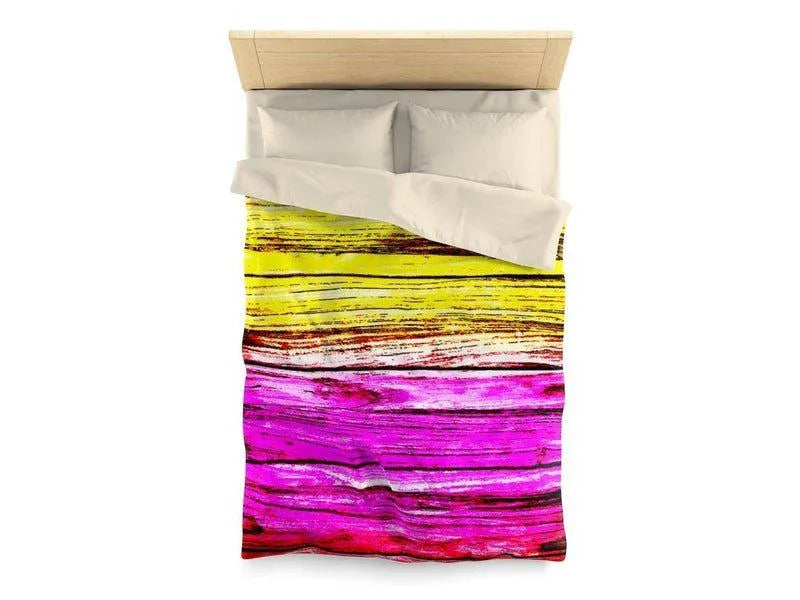 Duvet Covers-WOOD TEXTURES #1 Microfiber Duvet Covers-Reds & Oranges & Fuchsias & Yellows-from COLORADDICTED.COM-12570683649592470269-