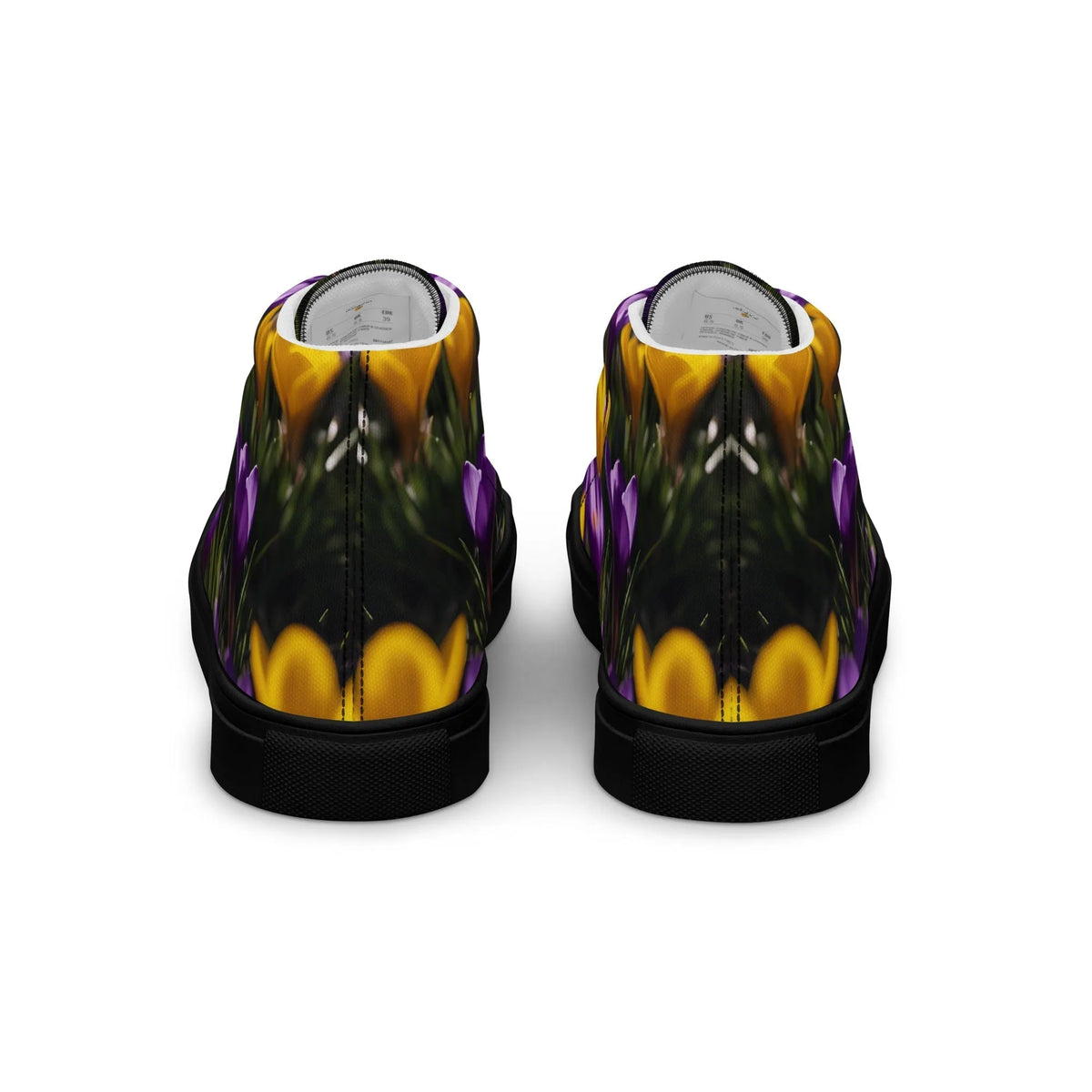 Women's & Girls' High-Top Sneakers-YELLOW & PURPLE CROCUSES Women’s & Girls' High-Top Sneakers-from COLORADDICTED.COM-