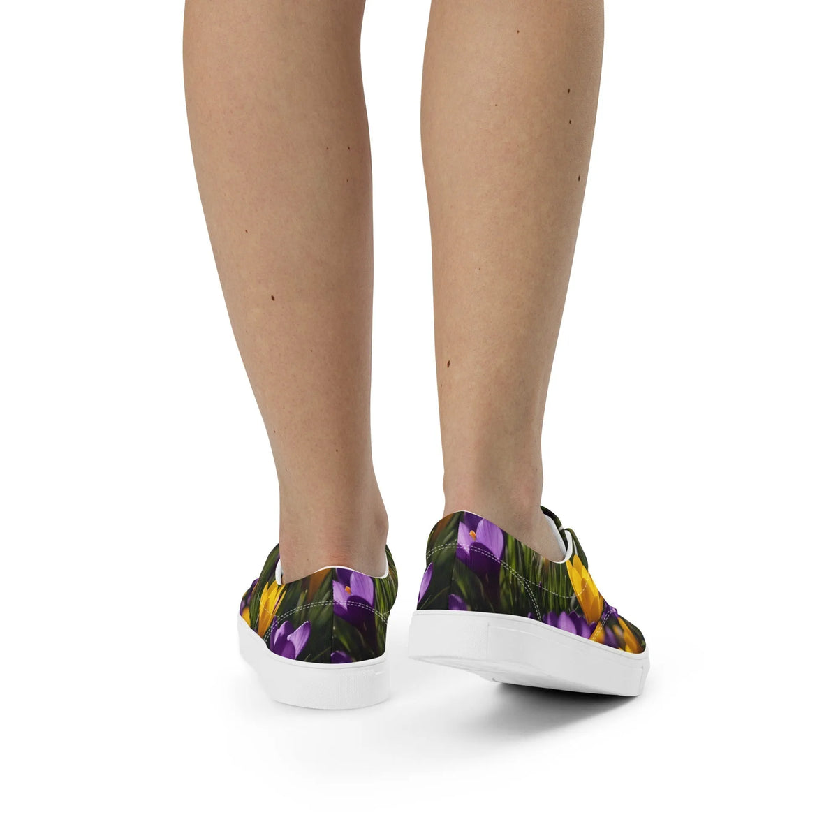 Women's & Girls' Low-Top Sneakers-YELLOW & PURPLE CROCUSES Women’s & Girls' Low-Top Sneakers-from COLORADDICTED.COM-