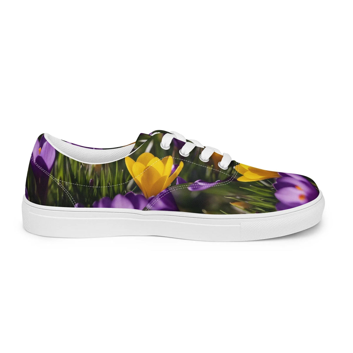 Women's & Girls' Low-Top Sneakers-YELLOW & PURPLE CROCUSES Women’s & Girls' Low-Top Sneakers-from COLORADDICTED.COM-