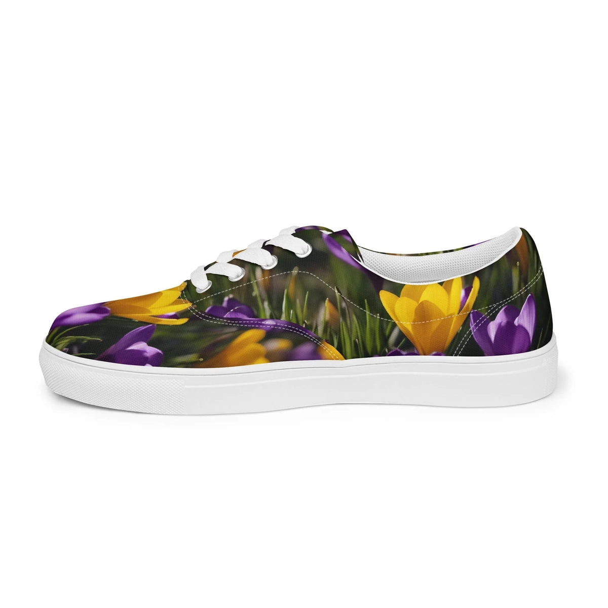 Women's & Girls' Low-Top Sneakers-YELLOW & PURPLE CROCUSES Women’s & Girls' Low-Top Sneakers-from COLORADDICTED.COM-
